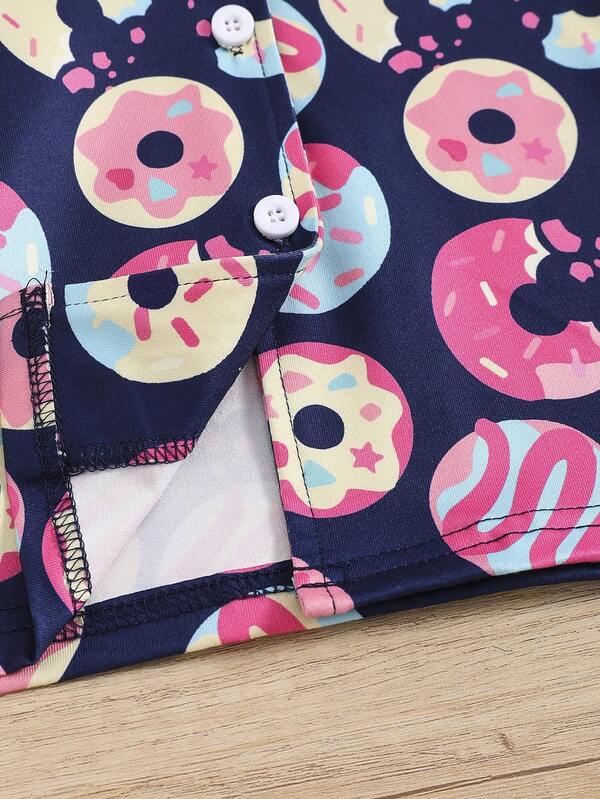 Conjunto de 2 piezas para niñas pequeñas, franela y short