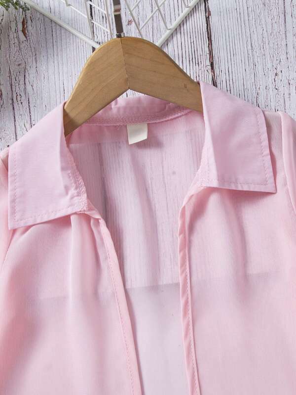 Set de 3 piezas para niña pequeña, top, blazer y short