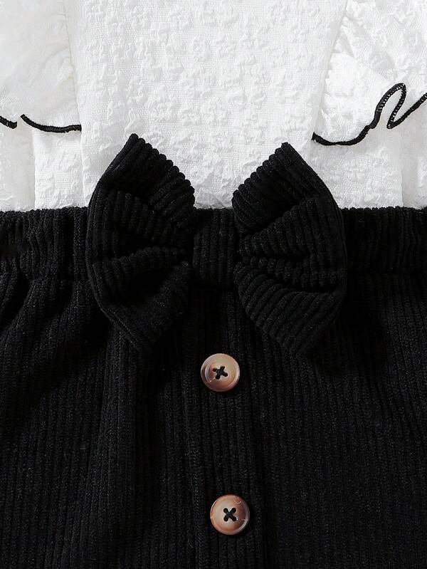 Conjunto de 2 piezas para bebé y niñas pequeñas, blusa y falda