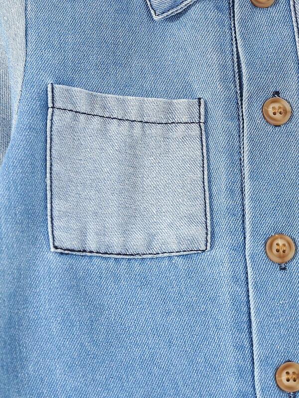 Mameluco de mezclilla para bebé y niño pequeño