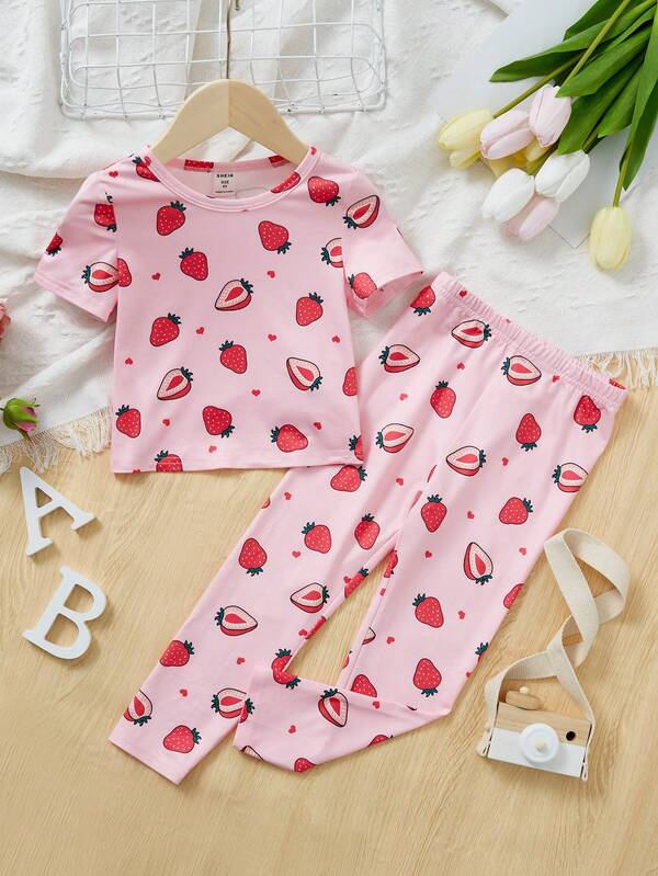 Conjunto de 2 piezas para niñas pequeñas, franela y mono
