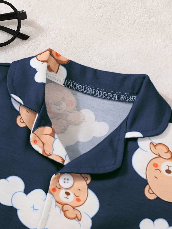 Conjunto de 2 piezas para bebé y niños pequeños, camisa y shorts
