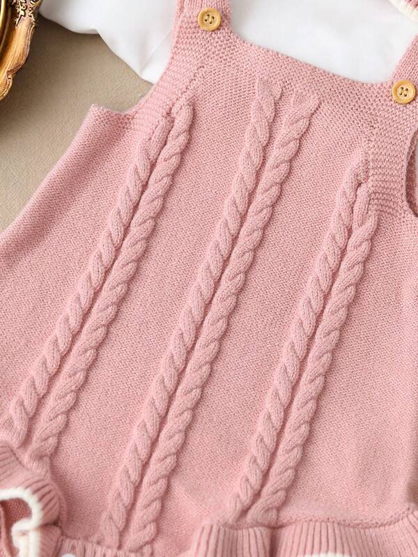Set de 2 piezas para bebé niña, braguita y gorro de punto