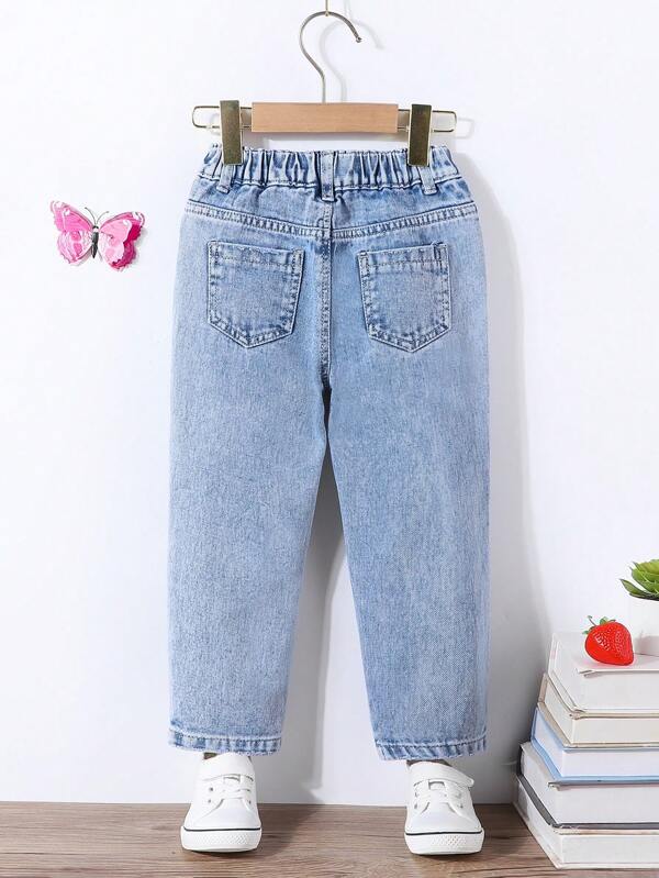 Pantalón con bordados para niñas pequeñas