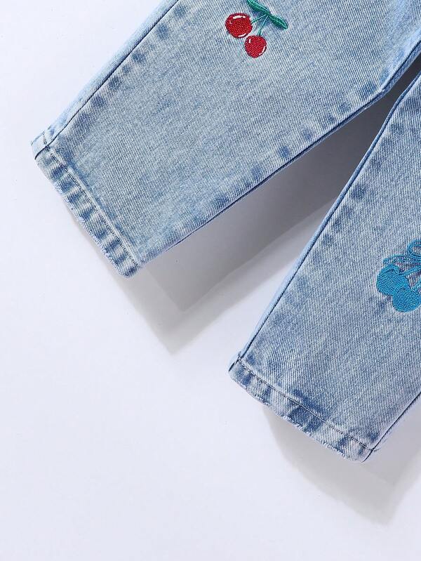Pantalón con bordados para niñas pequeñas