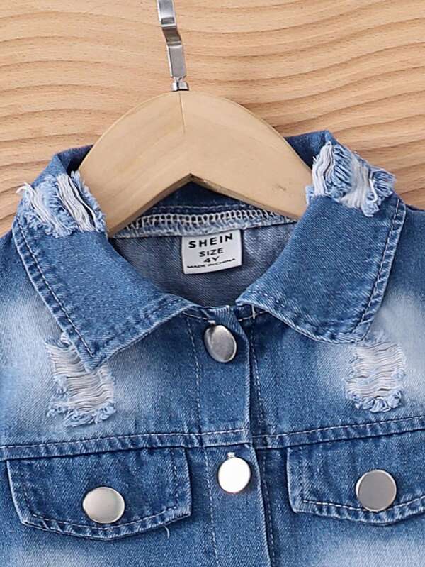 Conjunto de 2 piezas para niñas pequeñas, enterizo con chaqueta