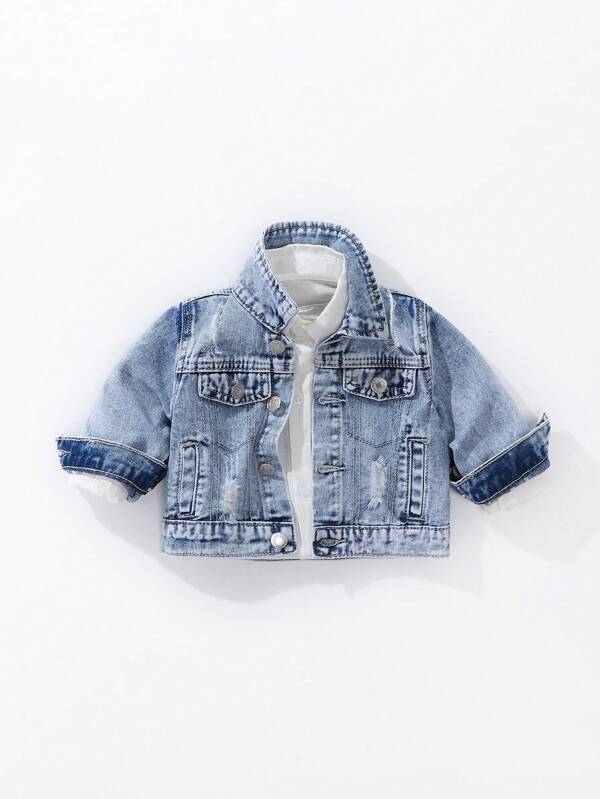 Chaqueta denim para bebé y niño pequeño