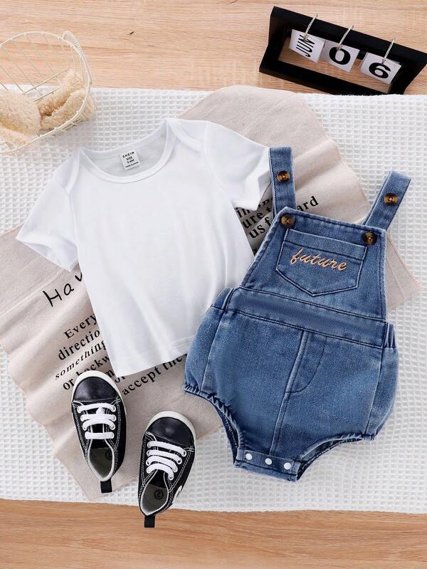 Conjunto de 2 piezas para bebé niño, franela y braga