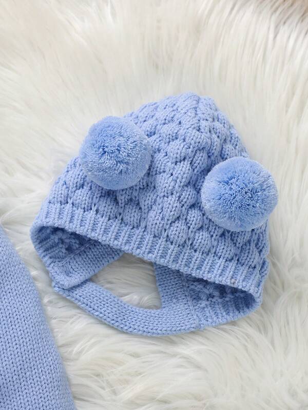 Set de 4 piezas para bebé, mameluco, manoplas, zapatos y gorro