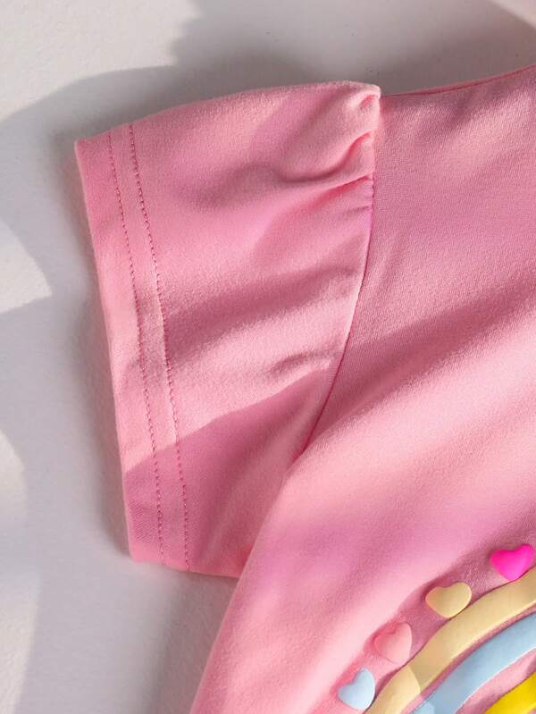 Blusa de arcoíris para niñas pequeñas