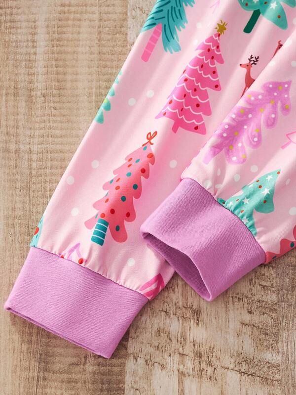 Pijama navideña para niña, 2 piezas