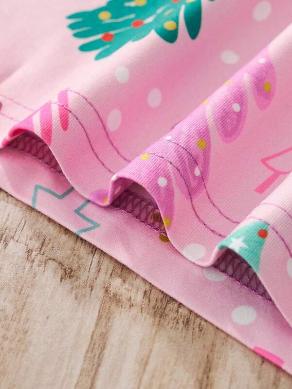 Pijama navideña para niña, 2 piezas