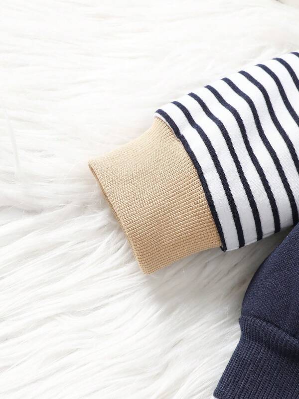 Set de 3 piezas para bebé y niños pequeños, sweater, chaleco y joggers