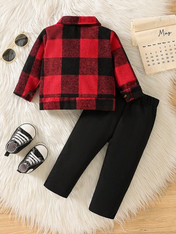 Conjunto de 2 piezas para bebé y niños pequeños, camisa y pantalón