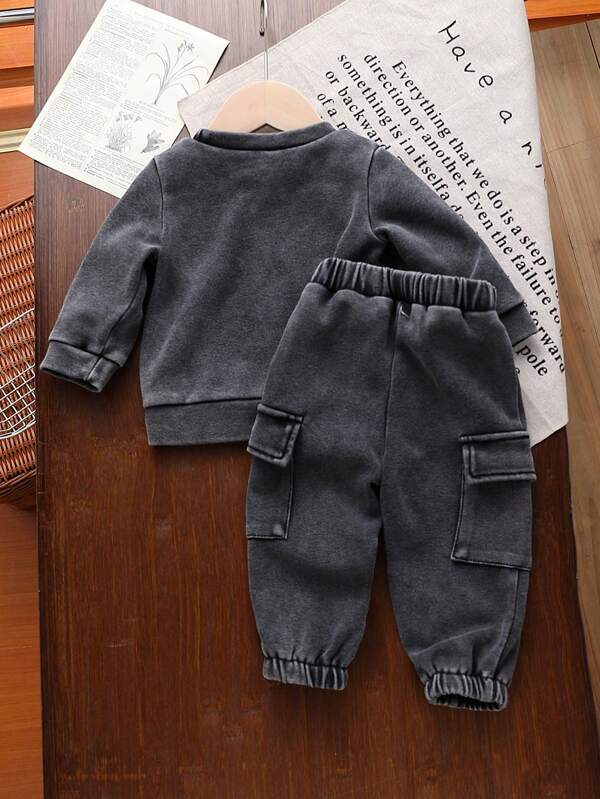 Conjunto de 2 piezas para bebé y niños pequeños, sweater y joggers