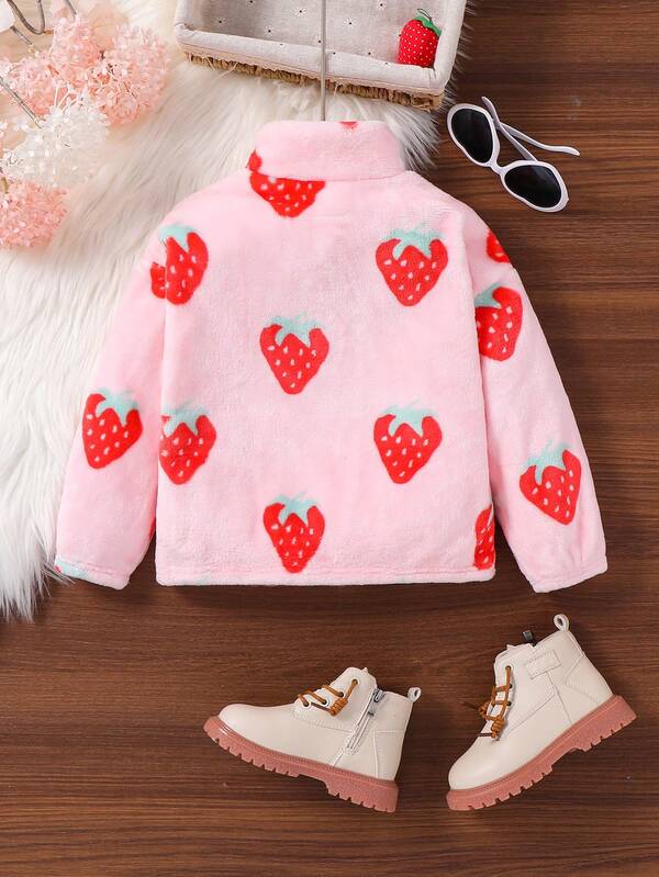 Sudadera de fresas para niñas pequeñas