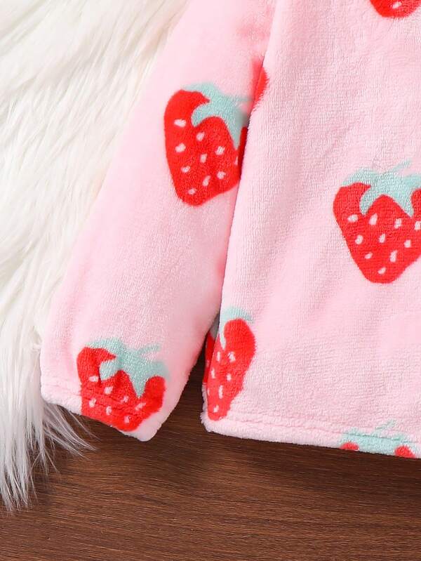 Sudadera de fresas para niñas pequeñas