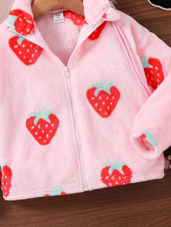 Sudadera de fresas para niñas pequeñas