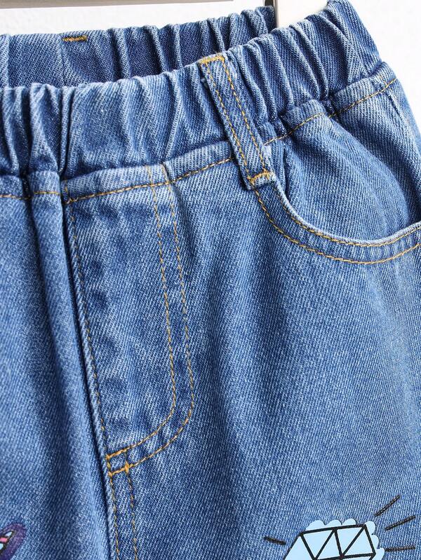 Pantalón estampado para niñas pequeñas