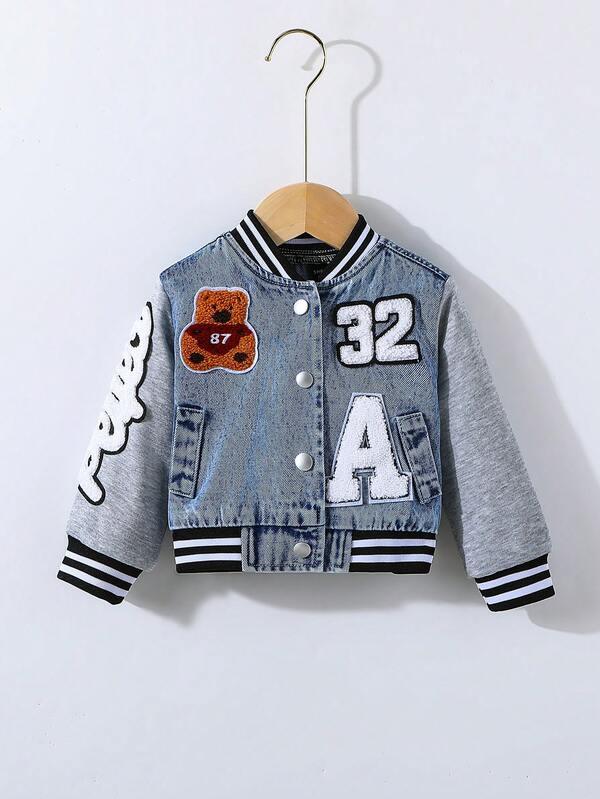 Chaqueta denim para bebé y niño pequeño