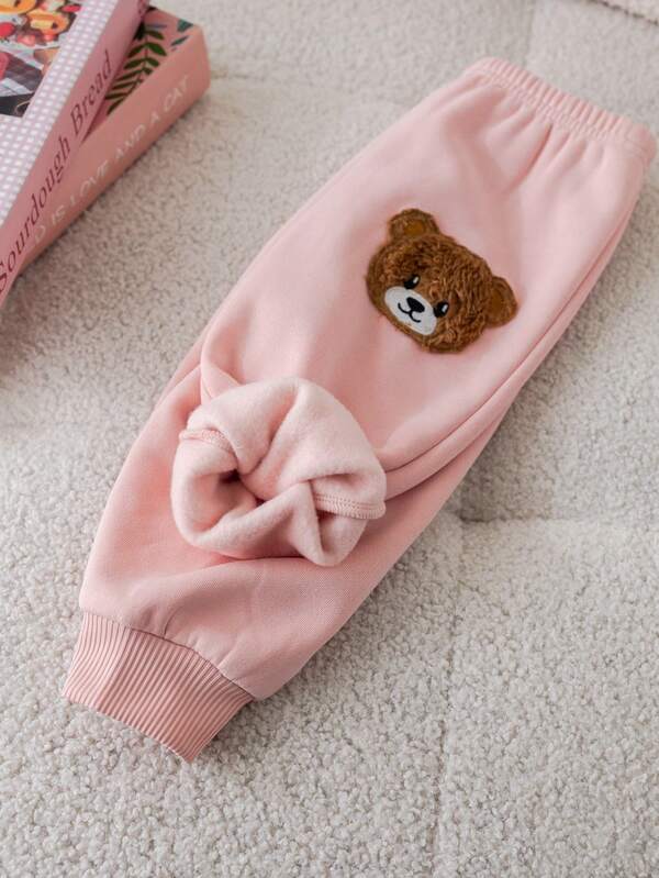 Set de 3 piezas para bebé y niñas pequeñas, sudadera, chaleco y joggers