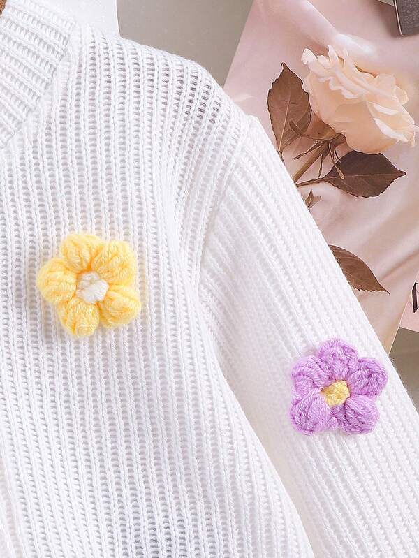 Conjunto de 2 piezas para niñas pequeñas, sweater y falda