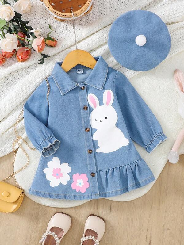 Set de 2 piezas para bebé y niñas pequeñas, vestido y bohina