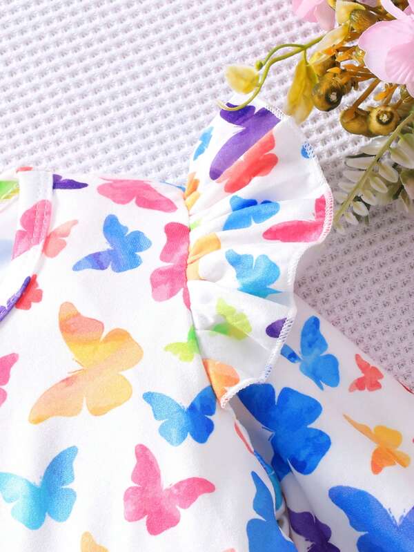 Vestido de mariposas para niñas pequeñas