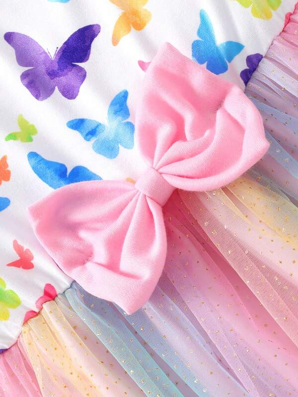 Vestido de mariposas para niñas pequeñas