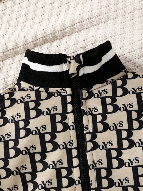 Conjunto de 2 piezas para bebé y niños pequeños, chaqueta y joggers