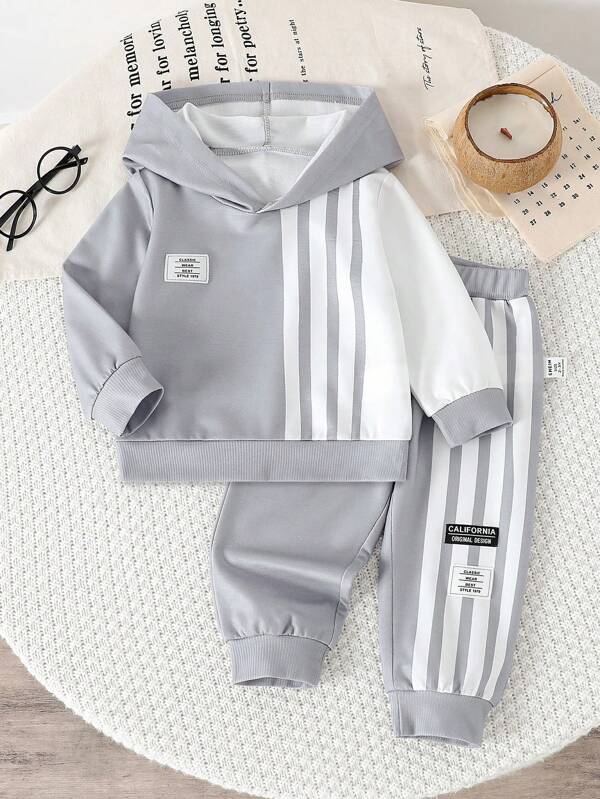 Conjunto de 2 piezas para bebé y niños pequeños, sudadera y joggers
