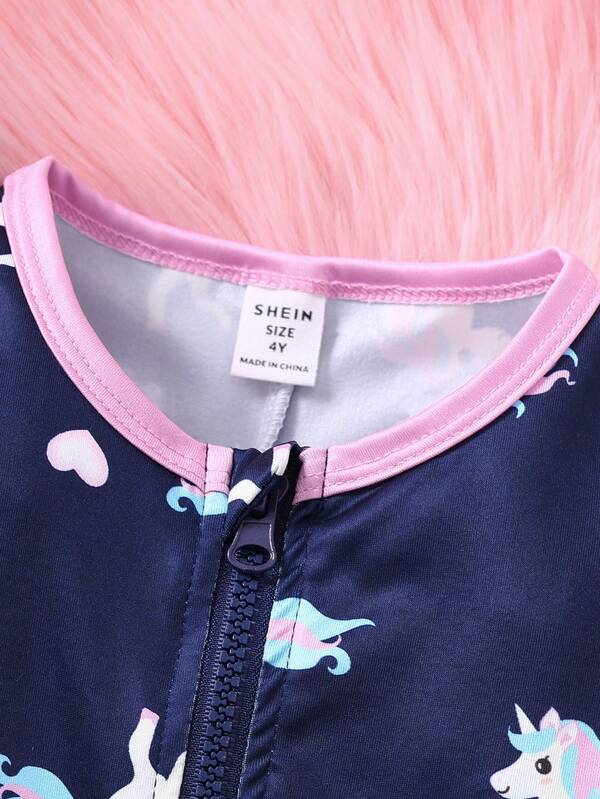 Mameluco de unicornios para niñas pequeñas