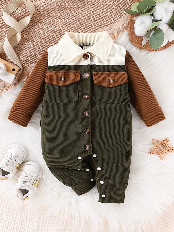 Mameluco bloque de colores para bebé y niño pequeño