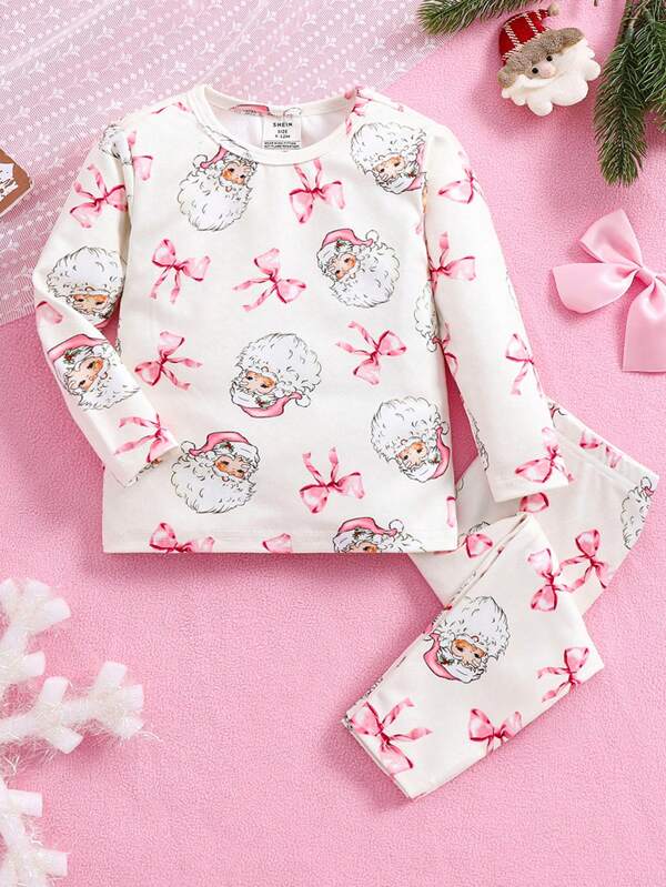 Pijama navideña para niña, 2 piezas