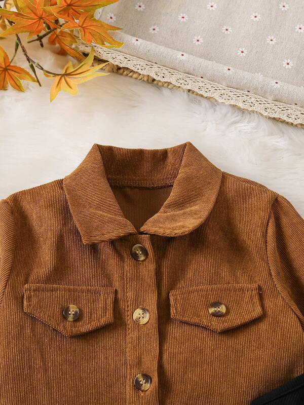 Conjunto de 2 piezas para niñas pequeñas, vestido y chaqueta