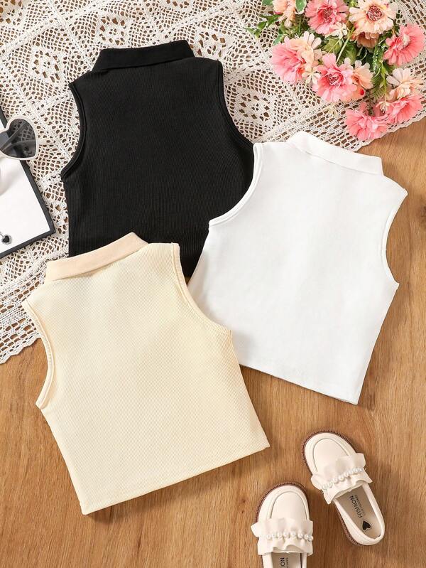Set de 3 blusas para niñas pequeñas