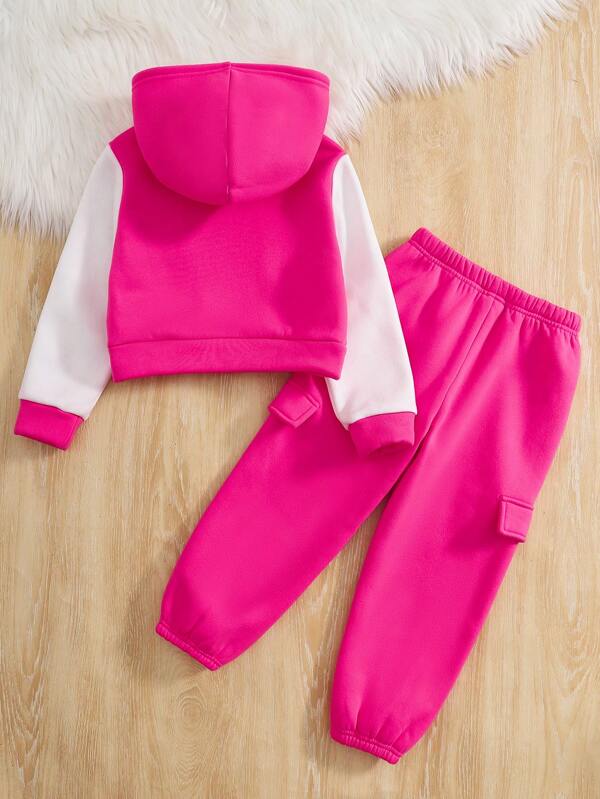 Conjunto de 2 piezas para bebé y niñas pequeñas, sweater y joggers