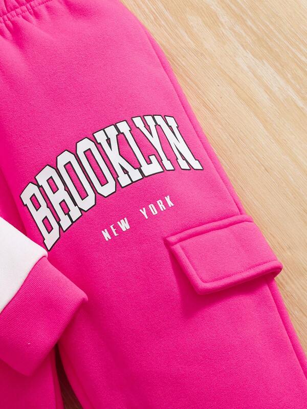 Conjunto de 2 piezas para bebé y niñas pequeñas, sweater y joggers