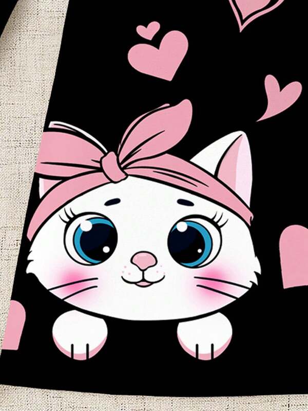 Vestido de gatito tierna para niñas pequeñas