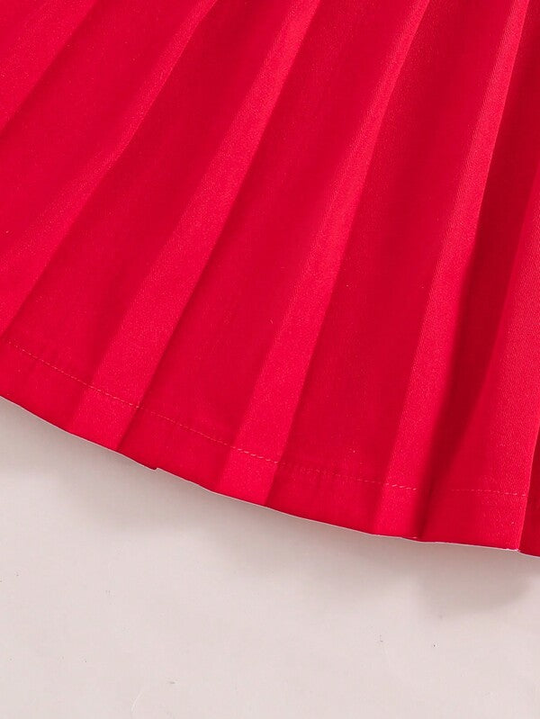 Conjunto de 2 piezas para niñas pequeñas, sweater y falda