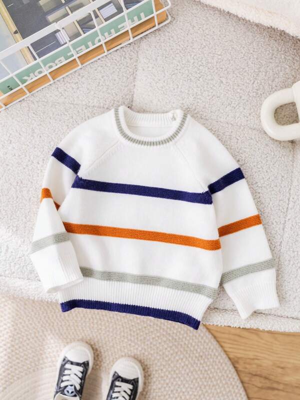 Sweater de rayas para bebé y niño pequeño