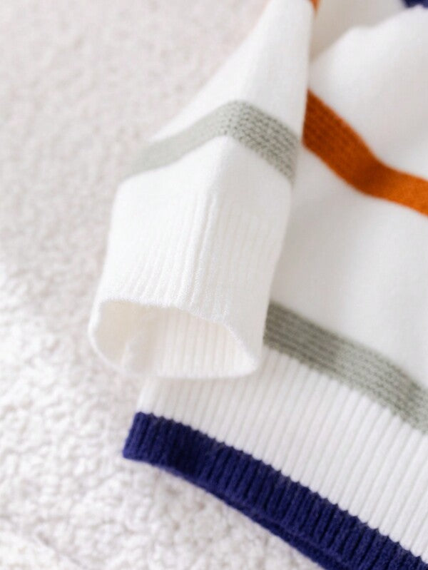 Sweater de rayas para bebé y niño pequeño
