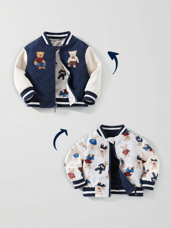 Chaqueta reversible de osos bebé y niño pequeño