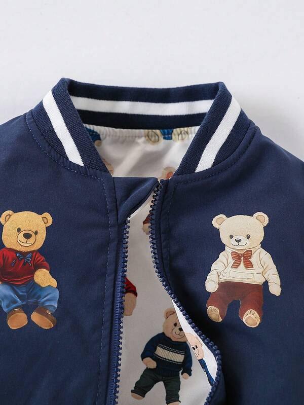 Chaqueta reversible de osos bebé y niño pequeño