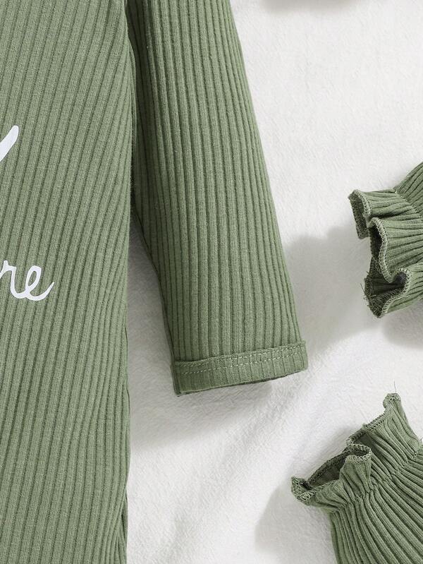 Set de 3 piezas para bebé niño, mameluco, gorro y manoplas