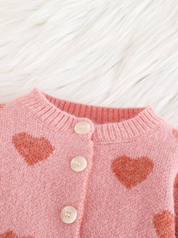 Mono de corazones rosas para bebé niña