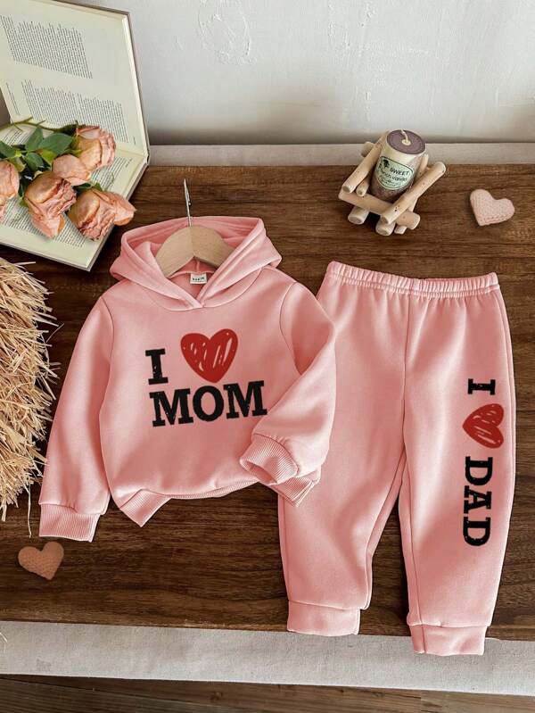 Conjunto de 2 piezas para bebé y niñas pequeñas, sweater y joggers