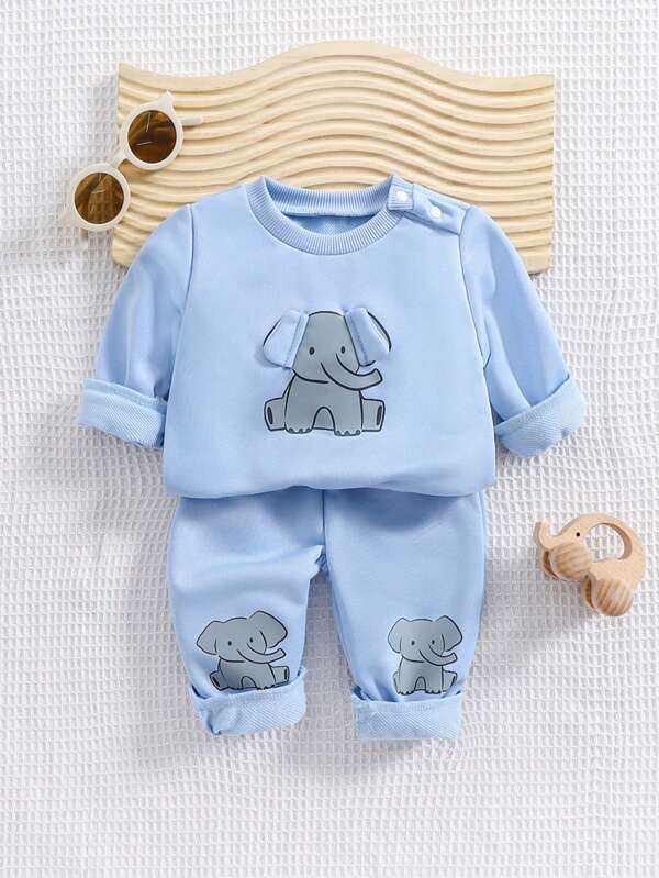 Conjunto de 2 piezas para bebé niño, sweater y mono