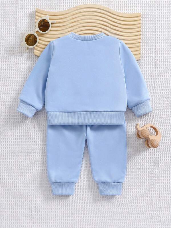 Conjunto de 2 piezas para bebé niño, sweater y mono