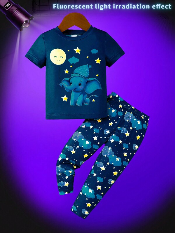 Conjunto de 2 piezas para bebé y niños pequeños, franela y mono